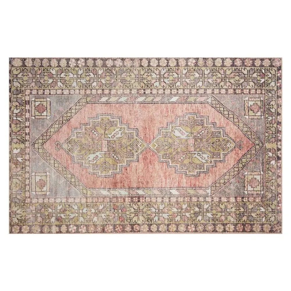 Khloe Blush Pink & Lilac Accent Rug, 4x6