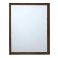 Warm Walnut Rectangle Wall Mirror