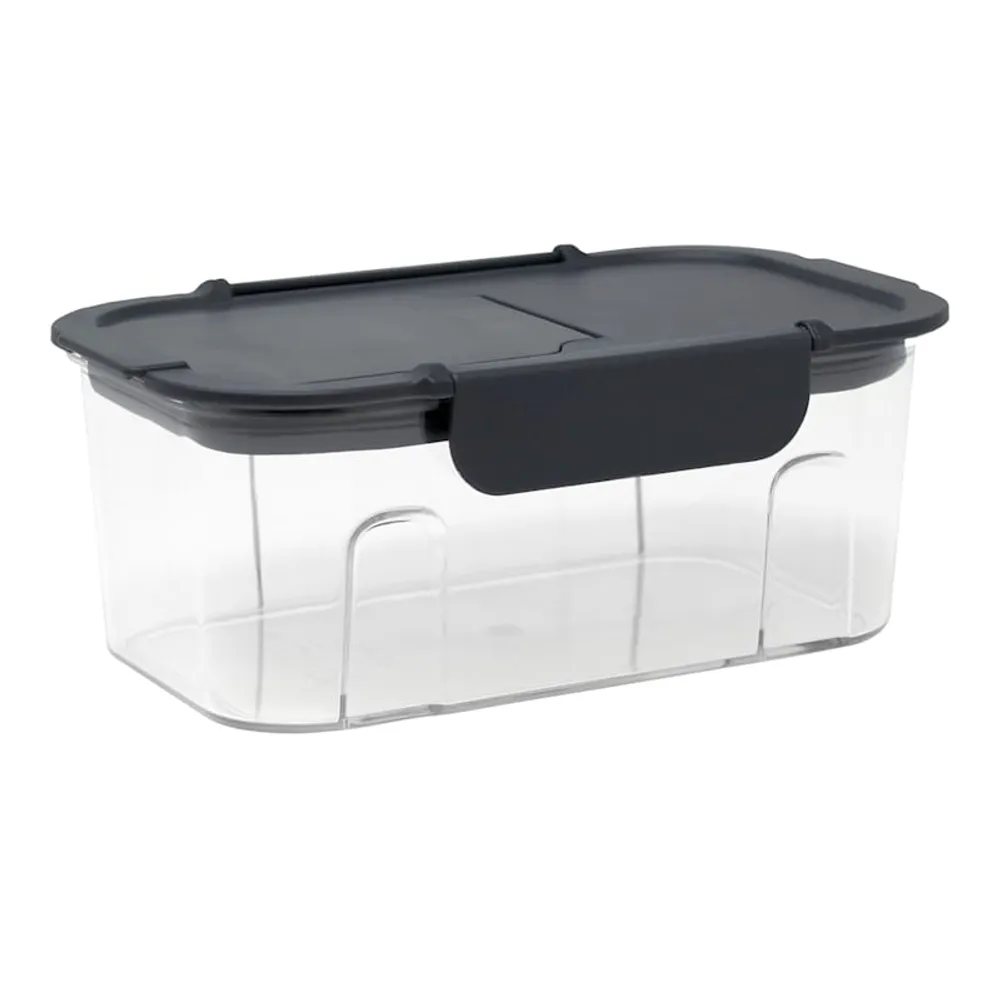 Square Glass Food Storage Container with Locking Lid, 3.4c