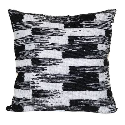 Laila Ali Black & White Paintbrush Outdoor Throw Pillow, 18"