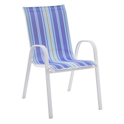 Tracey Boyd White & Caprice Striped Outdoor Sling Chair