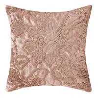 Frannie Floral Embroidered Throw Pillow