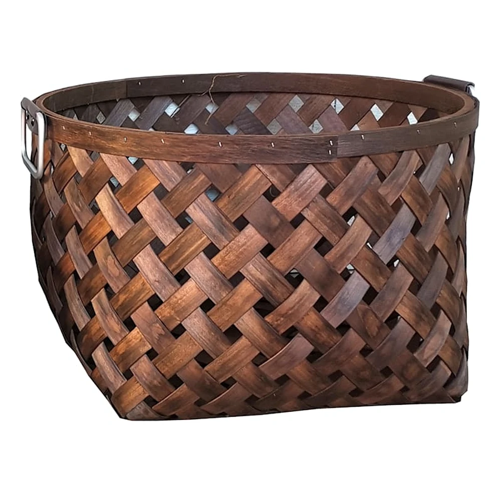 Round Chipwood Storage Basket, Large