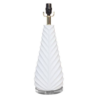 White Acanthus Table Lamp, 22"