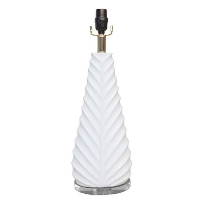 22In White Acanthus Table Lamp