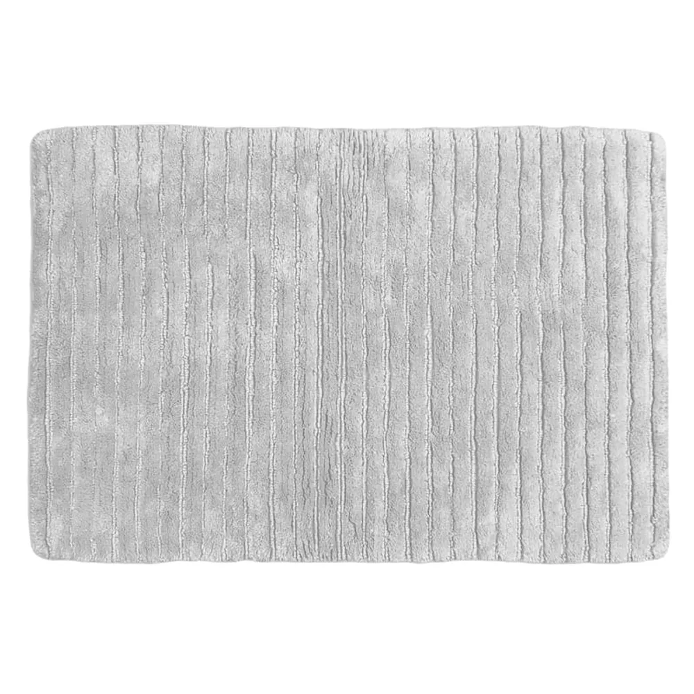 Janelle Gray Bath Mat, 20x30, Cotton Sold by at Home