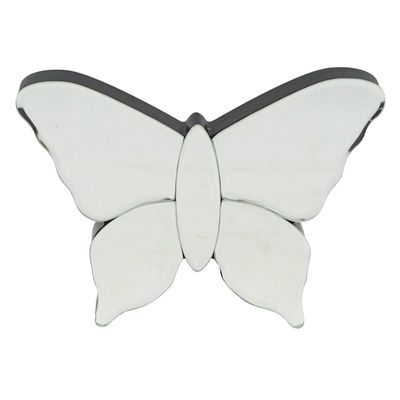 Laila Ali Silver Mirrored Butterfly Decor