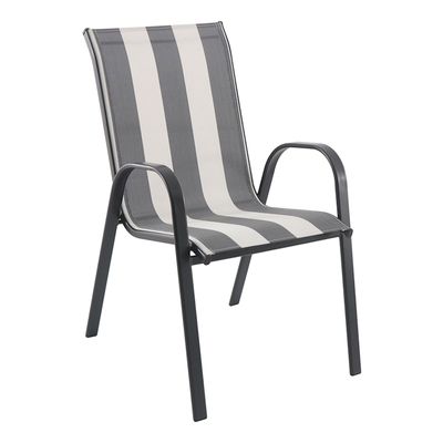 Laila Ali Black & White Striped Sling Chair