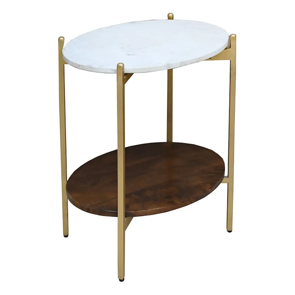 Wren Marble-Top Accent Table