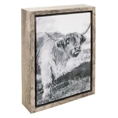 Cow Print Framed Canvas, 5x7