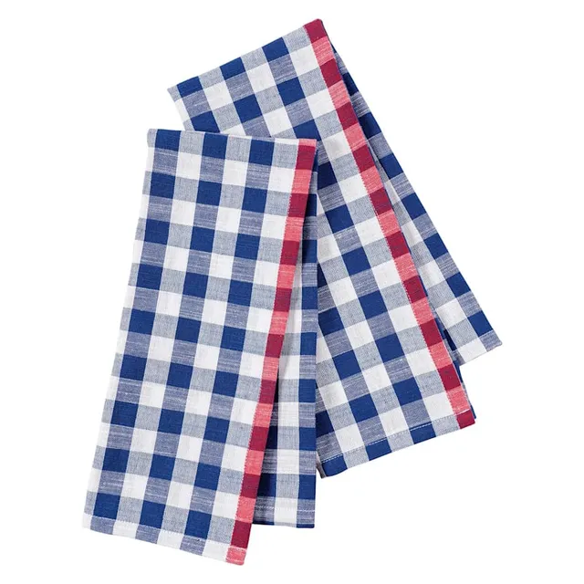 Ritz Royale Dew Checkered Cotton Kitchen Towel (Set of 2)