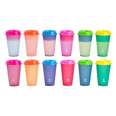 6-Pack Hot Color Changing Cups, 16oz