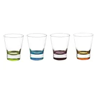 Color-Bottom Double Old Fashioned Glasses, 11.5oz