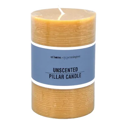 Unscented Rustic Pillar Candle