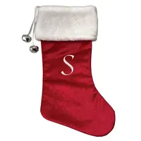 Red Velvet Monogram Stocking