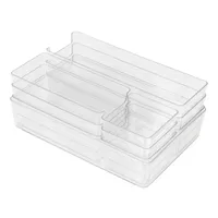 10-Piece Set Clear Desk Organizer Set