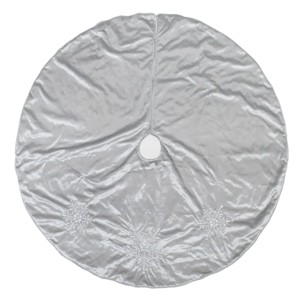 Silver Snowflake Tree Skirt, 48"