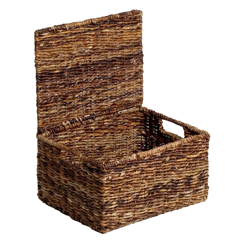 Woven Abaca Tapered Storage Basket, Small