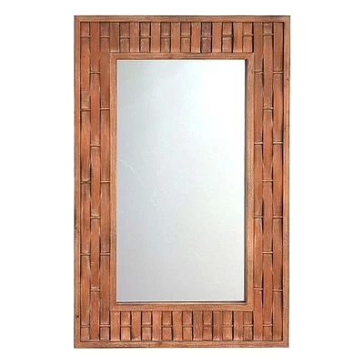 Wooden Rectangle Wall Mirror, 24x36