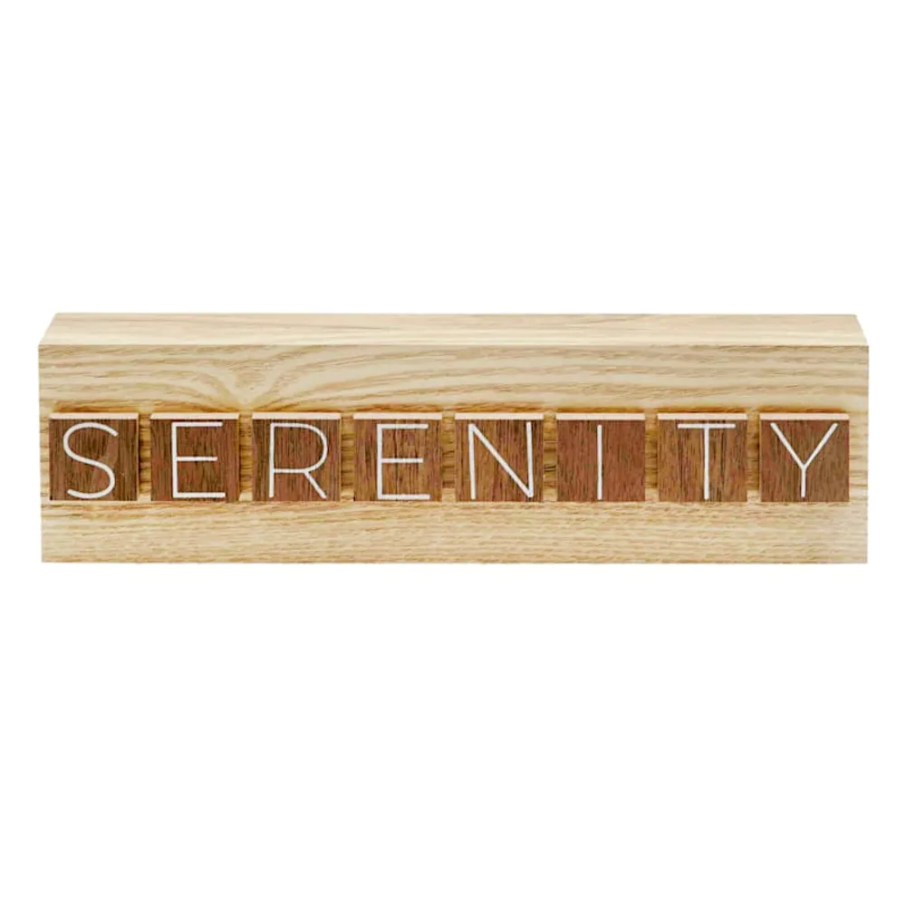 Serenity Block Sign, 11x3