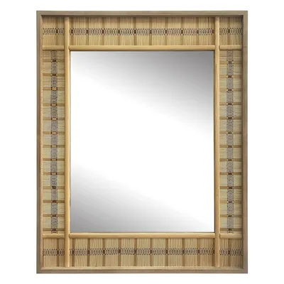 Bamboo Rectangle Wall Mirror, 32x39