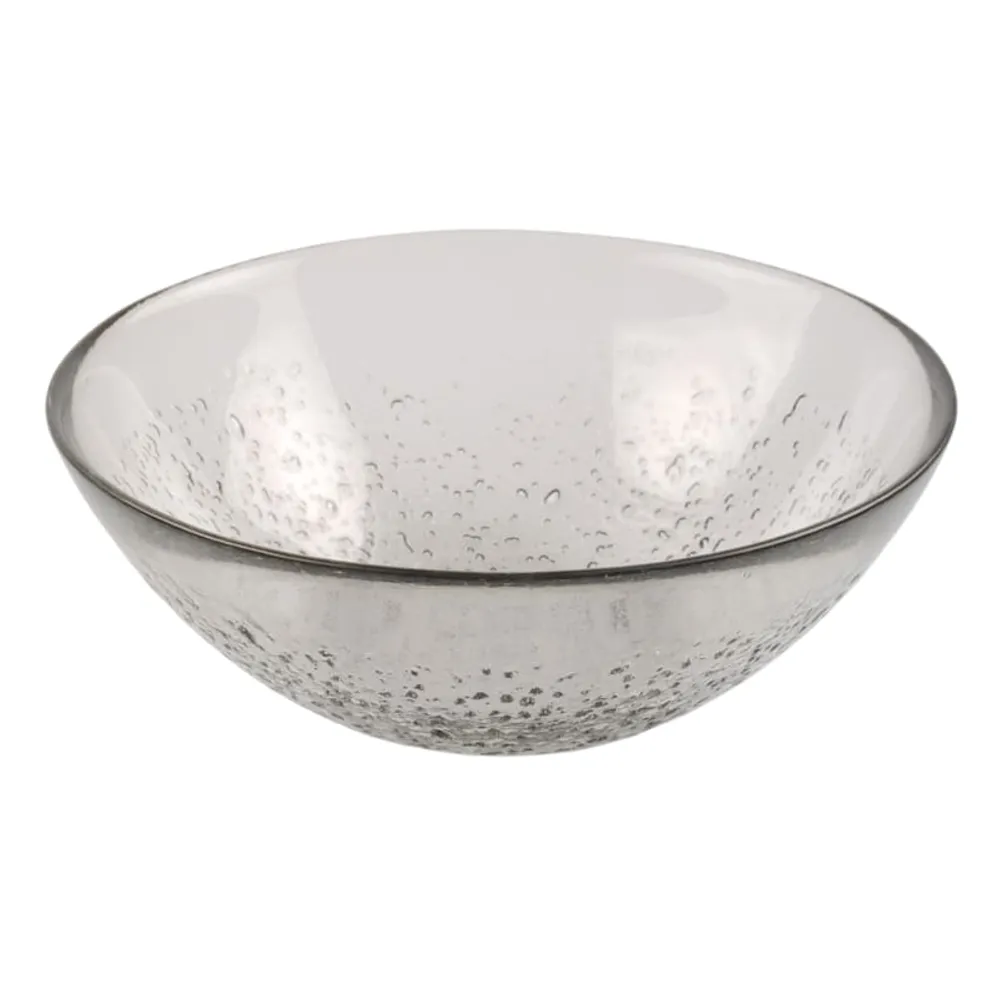 Glass Cereal Bowl, Grey