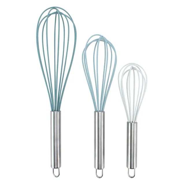 Laila Ali Set of 2 Silicone Whisks, Midnight