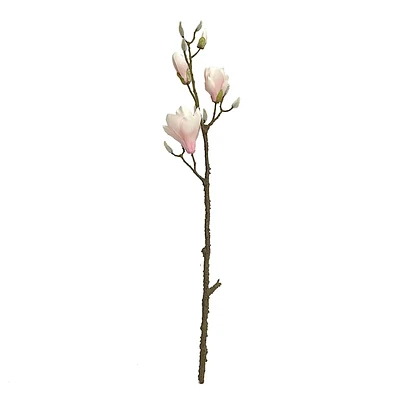 Light Pink Magnolia Floral Branch, 32"