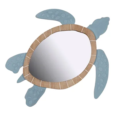 Turtle Shaped Wall Mirror, 29"