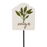 Sage Herb Marker Garden Stake, 6.5"