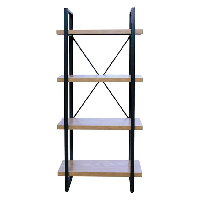 Parkview 5-Tier Metal & Wood Veneer Bookshelf