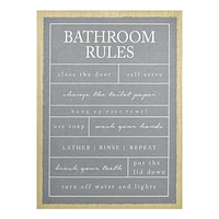 Bathroom Rules Wall Decor