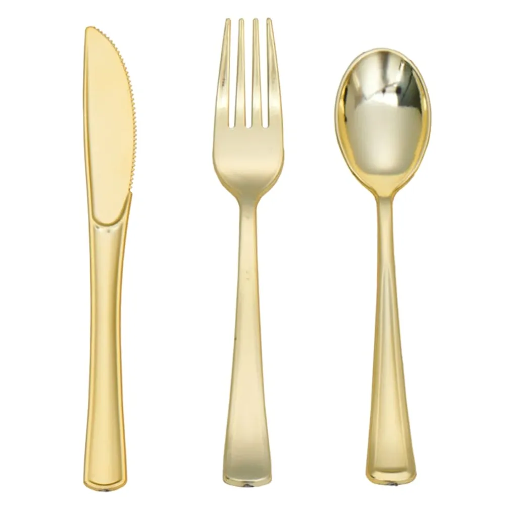 Set of 72 Gold Cutlery Set