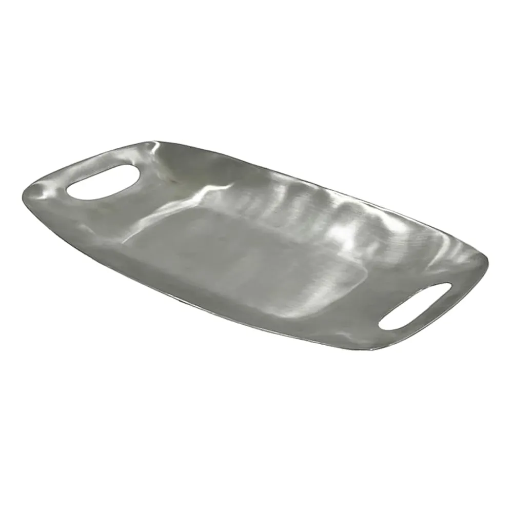 Silver Aluminum Serving Tray