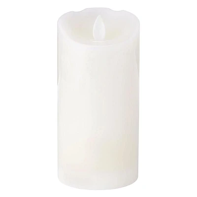 White Wax LED Pillar Candle