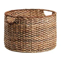 Bacburi Round Woven Abaca Storage Basket