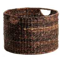 Round Woven Abaca Storage Basket