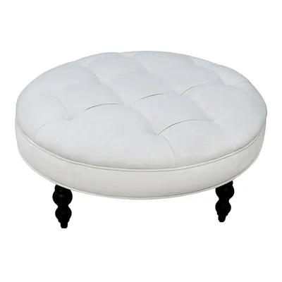 Juliette Tufted Ottoman, Ivory