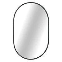 Crosby St. Black Oval Wall Mirror, 24x38