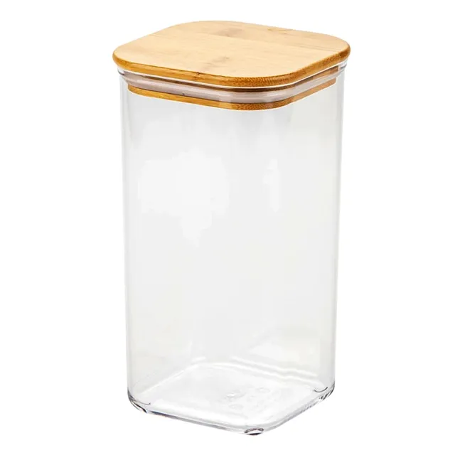 Square Glass Food Storage Container with Locking Lid, 3.4c