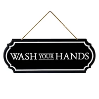 Wash Your Hands Metal Hanging Wall Decor, 6x16