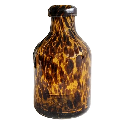 Tortoise Shell Glass Vase