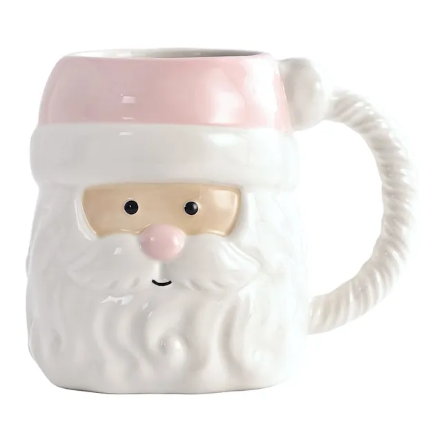 Homespun Holiday Red Santa Mug