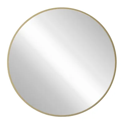 Gold Round Wall Mirror, 24"