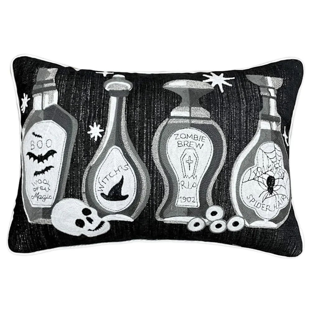 Welcome Haunted House Halloween Throw Pillow, 14x20