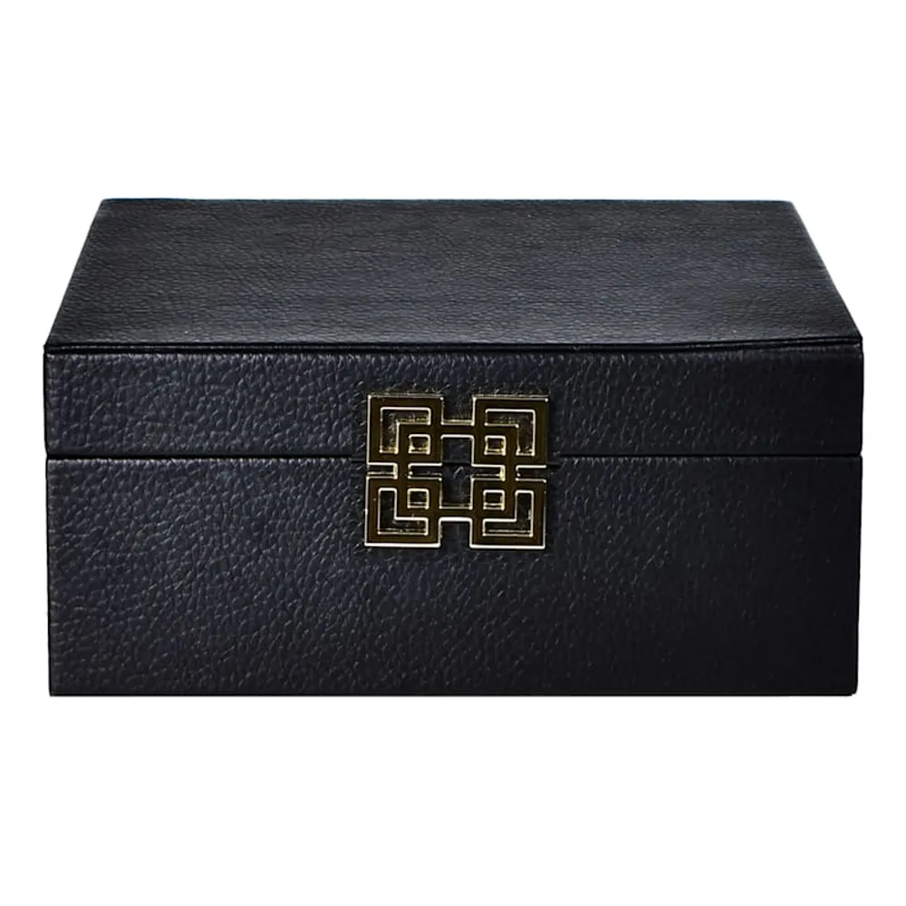 Black Leather Decorative Box