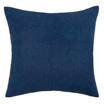 Medieval Blue Faux Suede Throw Pillow