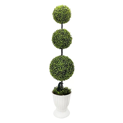 Pre-Lit Boxwood Topiary Tree, 48"