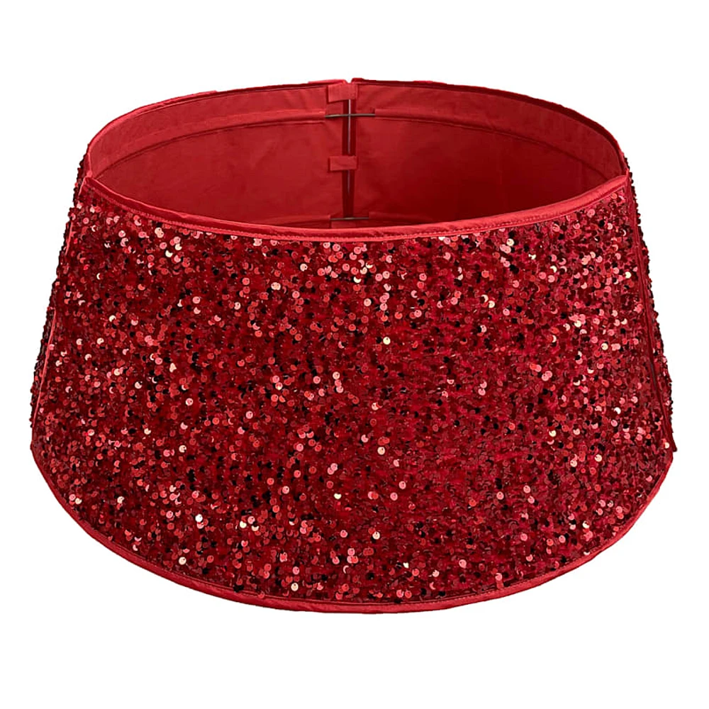 Red Satin & Sequin Tree Collar, 26"