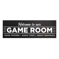 Game Room Canvas Wall Decor, 36x12